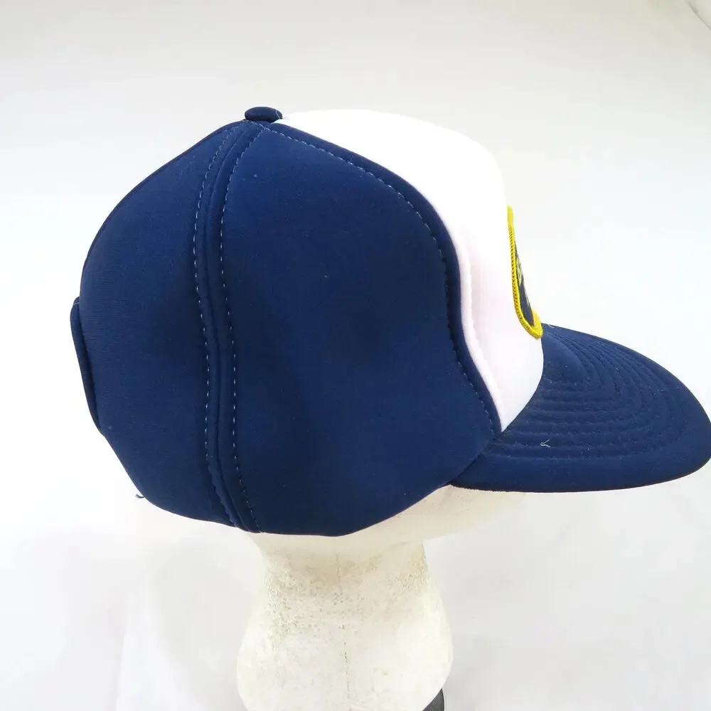 Berkowitz Poultry Hat Trucker Blue White Snapback 1980s